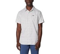 Columbia Men's Silver Ridge Utility Lite Novelty Short Sleeve, Flint Grey Chambray Stripe, X-Large