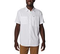 Columbia Men's Silver Ridge Utility Lite Short Sleeve Hiking Shirt, White, Medium