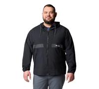 Columbia Men's Spire Valley Hooded Windbreaker, Black/Shark, 5X