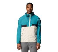 Columbia Men's Spire Valley Hooded Windbreaker Jacket, River Blue/Dark Stone/Black, Large