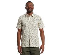 Columbia Men's Standard Wild Cast Camp Shirt, Stone Huntfish