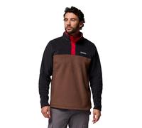 Columbia Men's Steens Mountain Half Snap 2, Fleece Pull Over, Tobacco/Black/Mtn Red, XL