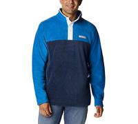 Columbia Men's Steens Mountain Half Snap, Fleece Pull Over, Bright Indigo/Collegiate Navy/White, Size M