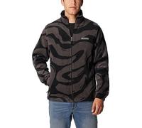Columbia Men's Steens Mountain Printed Jacket Fleece Pullover, Black Snowdrifts Print, L
