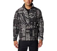 Columbia Men's Steens Mountain Printed Jacket Fleece Pullover, Shark Pathways Print, S