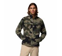 Columbia Men's Steens Mountain Printed Jacket, Full Zip Fleece Jacket, Stone Green Mod Camo, S