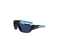 Columbia Men's Sunglasses C525SP UTILIZER - Shiny Black & Blue/Blue Mirror with Blue Mirror Lens