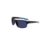 COLUMBIA Men's Sunglasses C559SP BURR - Shiny Black & Blue/Blue Mirror with Blue Mirror Lens