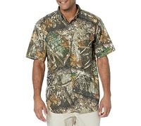 Columbia Mens Super Sharptail Short Sleeve Shirt, Realtree Edge, Large