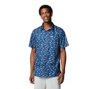 Columbia Men's Super Slack Tide Camp Shirt, Carbon Fly Pride, Large