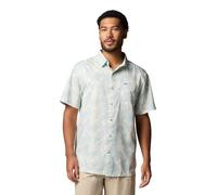 Columbia Men's Super Slack Tide Camp Shirt, Lemon Wash Marlin Palms, Large Tall