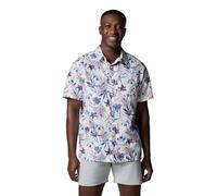 Columbia Men's PFG Super Slack Tide Camp Shirt, White Tropicfield, Large