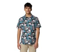 Columbia Men's Super Slack Tide Ii Stretch Polo, Shark Tropicfield, Medium