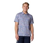 Columbia Men's Super Slack Tide Stretch Polo, Bluebell Tunado, X-Large