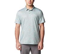 Columbia Men's Super Slack Tide Stretch Polo, Crushed Blue Casted N Blasted, X-Large