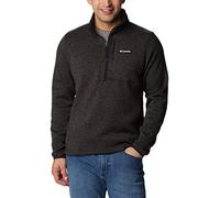 Columbia Men's Sweater Weather Half Zip, Black Heather/Black, Large