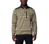 Columbia Men's Sweater Weather Printed Half Zip 2, Stone Green Madras Multi, M