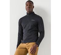 Columbia Men's Tech Knit 1/4 Zip - Black, Black, Size S, Men Black