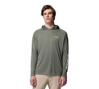 Columbia Mens Terminal Tackkle-Hoodie, Cypress/Dark Stone Logo, L