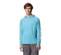 Columbia Mens Terminal Tackkle-Hoodie, Vintage Blue/White Logo, L Tall