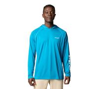 Columbia Mens Terminal Tackle Hoodie, Blue Echo/White Logo, M