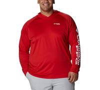 Columbia Men's Terminal Tackle Hoodie, Red Spark/White Logo, XX-Large
