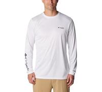 Columbia Men's Terminal Tackle PFG Long Sleeve T-Shirt, White/Fins & Stripes, XXL