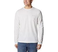 Columbia Men's Thistletown Hills Long Sleeve Logo Tee, White, Medium
