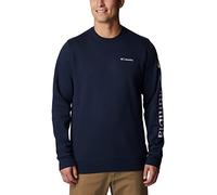 Columbia Men's Trek Crew Sweater, Collegiate Navy/CSC Sleeve Logo, M