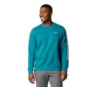 Columbia Men's Trek Crew Sweatshirt, River Blue/CSC Sleeve Logo, L