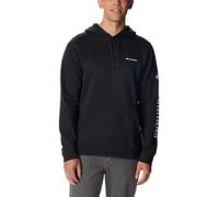 Columbia Men's Trek Hoodie, Black/CSC Sleeve Logo, L