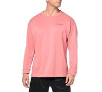 Columbia Men's Twisted Creek Knit Long Sleeve Crew Sweatshirt, Pink Agave Heather, Medium