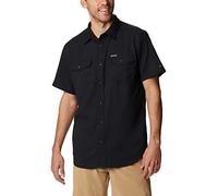 Columbia Men's Utilizer 2 Solid Short Sleeve Shirt Short Sleeve Shirt, Black, Size XXL