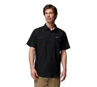 Columbia Men's Utilizer Ii Solid Short Sleeve Shirt Hiking, Black/Black, XL