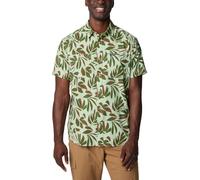 Columbia Men's Utilizer Printed Woven Short Sleeve Hiking Shirt, Sage Leaf Areca, XXL