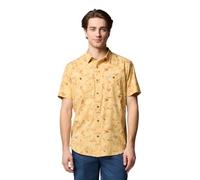 Columbia Men's Utilizer Printed Woven Short Sleeve, Sand Dune Yarrow Mirage, Large