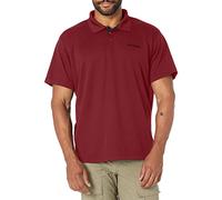 Columbia Men's Utilizer Short Sleeve Wicking and Sun Protection Shirt Polo, Red Jasper, Large