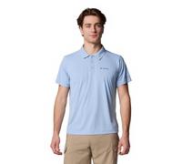 Columbia Men's Zero Rules Light Polo, Technical Polo Shirt, Ripple Blue, L