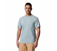 Columbia Men's Zero Rules Light Short Sleeve Crew, Technical Short Sleeve T-Shirt, Crushed Blue, XL