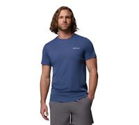 Columbia Men's Zero Rules Light Short Sleeve Crew, Technical Short Sleeve T-Shirt, Dark Mountain, Large