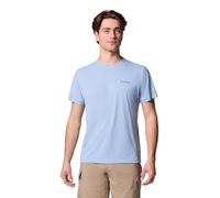 Columbia Men's Zero Rules Light Short Sleeve Crew, Technical Short Sleeve T-Shirt, Ripple Blue, M