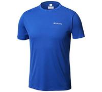 Columbia Men's Zero Rules Short Sleeve Shirt Technical Short Sleeve T-Shirt, Azul, Size S