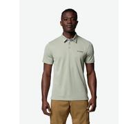 Columbia Nelson Point Short Sleeve Polo Shirt Green Off White - XL