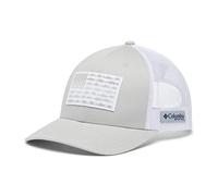 Columbia PFG Fish Flag Mesh Snap Back | Mesh snap-back fishing cap with Fish Flag patch; Color: Cool Grey, White, Size: O/S