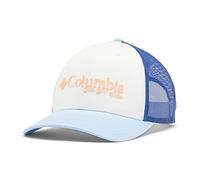 Columbia PFG Logo Ball Cap, Breathable, Adjustable, White/Vivid Blue/Sail/PFG, One Size