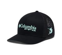 Columbia PFG Logo Mesh Ball Cap-Mid, Black/Gulf Stream, S/M