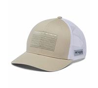 Columbia PFG Mesh Snap Back Ball Cap, Fossil/White/Fish Flag, One Size