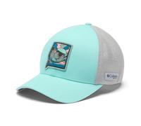 Columbia Sportswear Unisex Ball Cap PFG Patch Mesh, Gulf Stream/Cool Grey/Sunset Fish, XXL