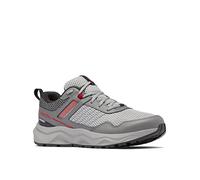 Columbia Plateau Waterproof Men's Low Rise Trekking and Hiking Shoes, Grey (Steam x Mountain Red), 9 UK