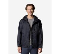 Columbia Men's Pouring Adventure Jacket, Waterproof Rain Jacket, Black, Size L